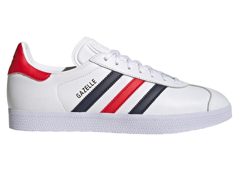 adidas Gazelle White Legend Ink Collegiate Red