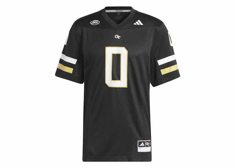 adidas Georgia Tech Football Off-Field Ghost Jersey Black