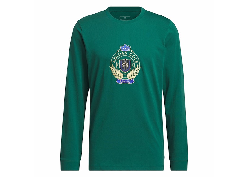 adidas Go-To Crest Graphic Long Sleeve Tee Collegiate Green