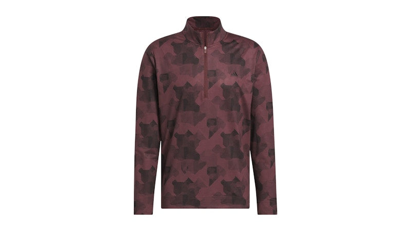 adidas Go-To Printed Quarter-Zip Sweatshirt Aurora Ruby/Brown