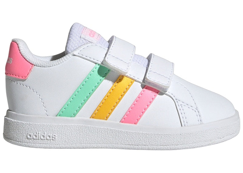 adidas Grand Court 2.0 Cloud White Pulse Mint Beam Pink (TD)