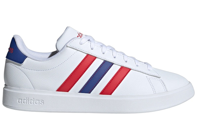 adidas Grand Court 2.0 Cloud White Semi Lucid Blue Better Scarlet