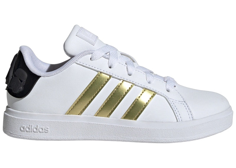 adidas Grand Court 2.0 Star Wars Cloud White Gold Metallic Core Black (GS)