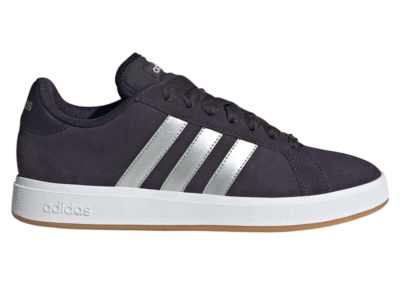 adidas Grand Court Base 00s Black Matte Silver Cloud White (Women's)