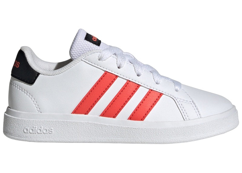 adidas Grand Court Cloud White Bright Red Core Black (GS)