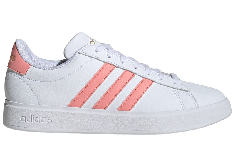 adidas Grand Court Cloudfoam Lifestyle Court Comfort Cloud White Semi Pink Spark Gold Metallic (Women's)