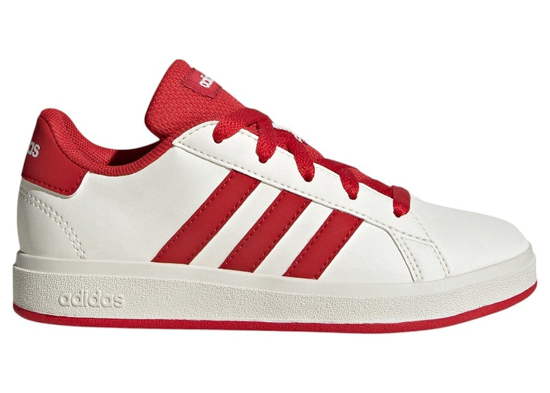 adidas Grand Court Lifestyle Off White Collegiate Red Core Black (GS)