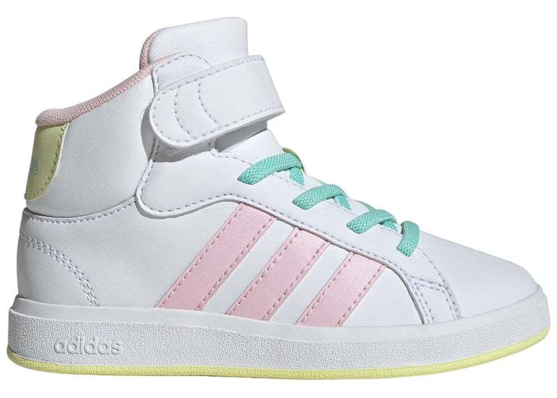 adidas Grand Court Mid Cloud White Clear Pink Ice Yellow (GS)