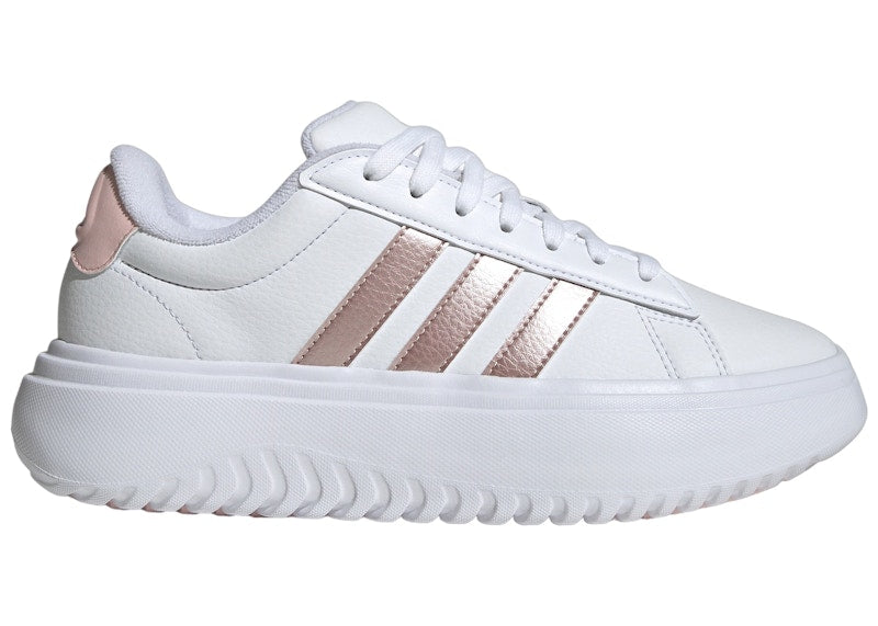 adidas Grand Court Platform Cloud White Sandy Pink Met. Sandy Pink (Women's)
