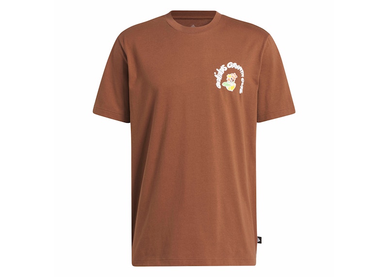 adidas Growth Club Flower Cap Graphic Tee Preloved Brown