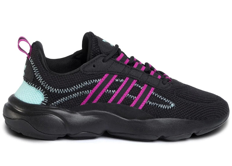 adidas Haiwee Black Vivid Pink Clear Aqua (Women's)