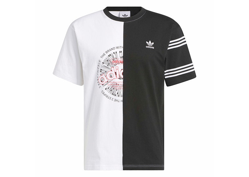 adidas Half Split Tee White/Black