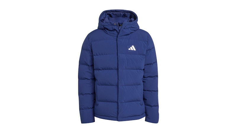 adidas Helionic Climawarm Hooded Down Jacket Dark Blue