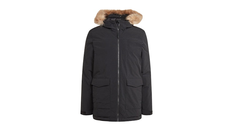 adidas Hooded Fur Parka Black