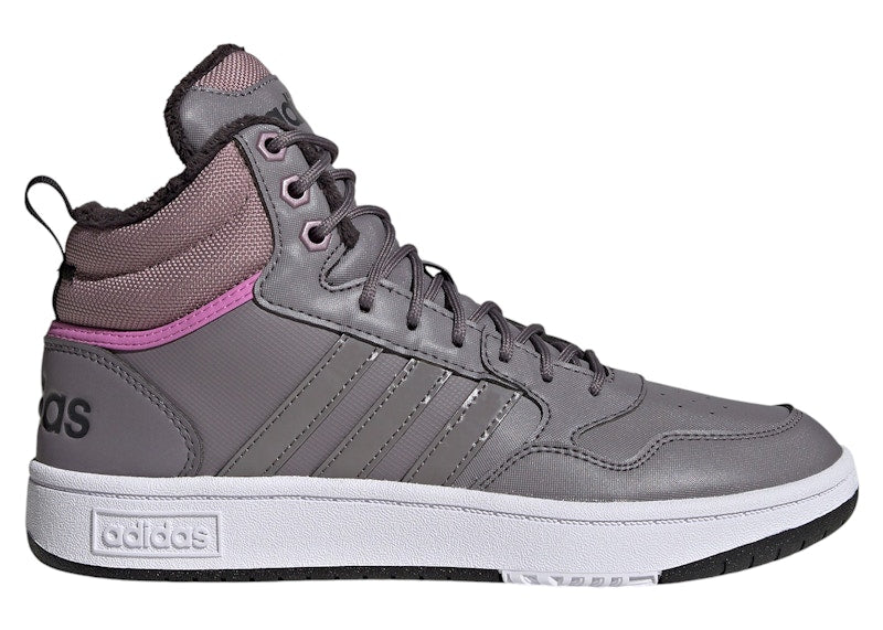 adidas Hoops 3.0 Mid Winterized Classic Fur Lining Trace Grey Purple (Women's)