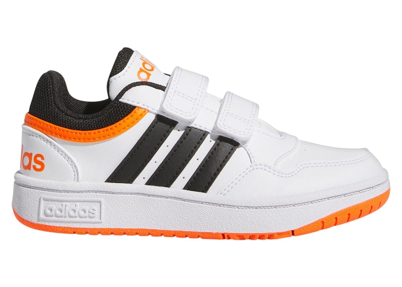 adidas Hoops Lifestyle White Black Impact Orange (PS)