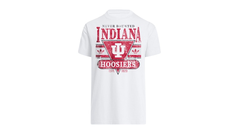 adidas Hoosiers Graphic T-Shirt Indiana White Multi