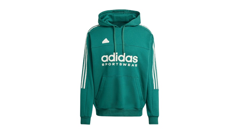 adidas House Of Tiro Fleece Hoodie Collegiate Green Alumina