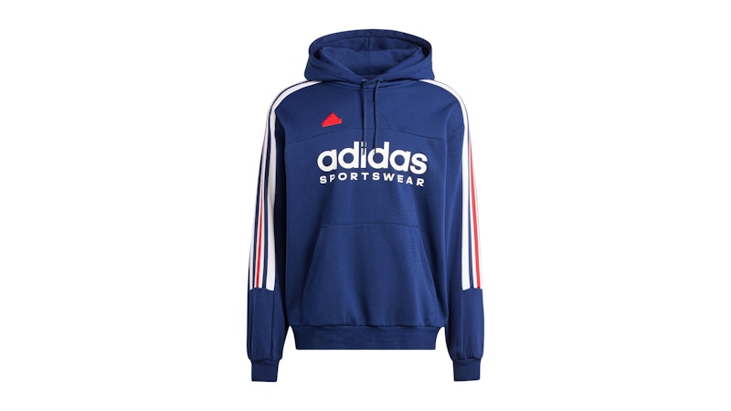 adidas House Of Tiro Nations Pack Hoodie Team Navy Blue 2 White Better Scarlet