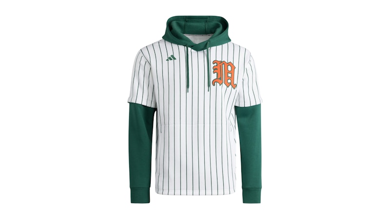 adidas Hurricanes Jersey Hoodie Miami White Dark Green