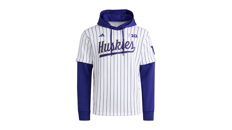 adidas Huskies Hooded Jersey Washington White Team College Purple