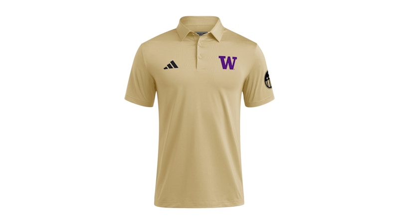 adidas Huskies Salute To Serive Coaches Ultimate365 Polo Washington Team Sand Black Ncaa-Wtn-6vw
