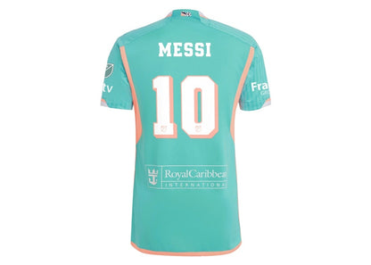 adidas Inter Miami CF Lionel Messi 2024 Archive Authentic Jersey Aqua