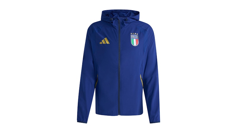 adidas Italy Tiro Travel Full Zip Windbreaker Victory Blue