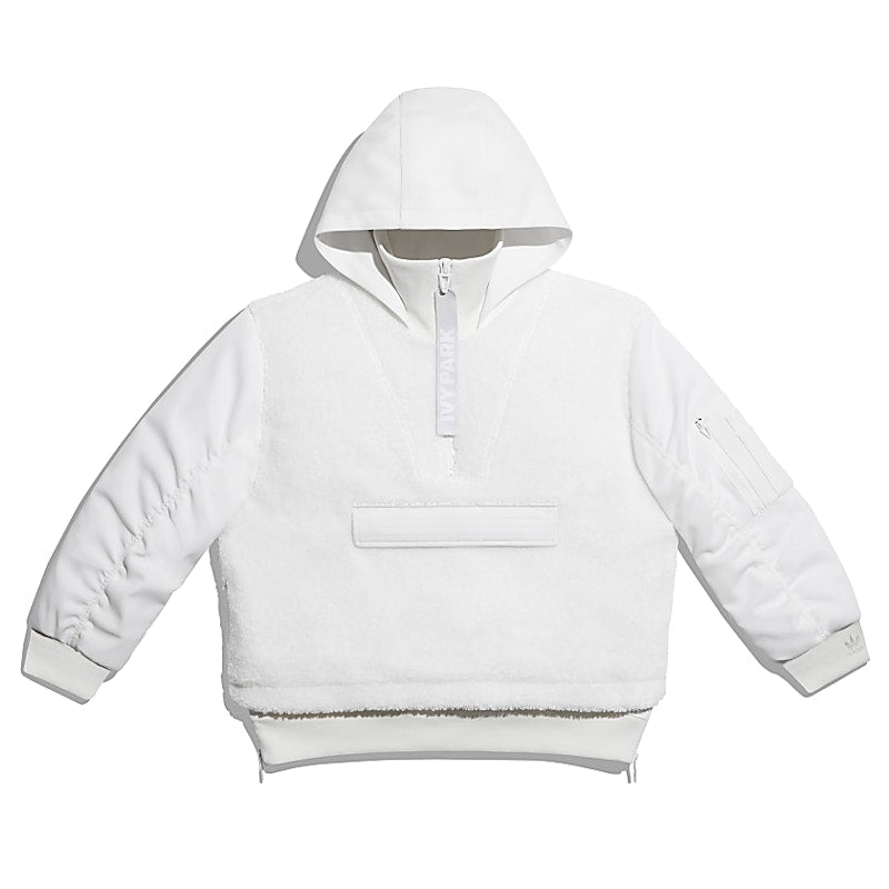 adidas Ivy Park 1/2 Zip Sherpa Layered Jacket (All Gender) Core White