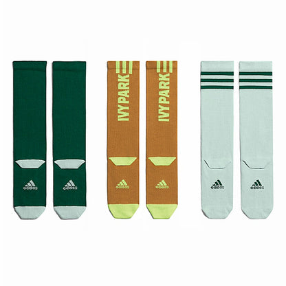adidas Ivy Park 3-Pack Logo Socks Green Tint/Yellow Tint/Dark Green