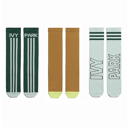 adidas Ivy Park 3-Pack Logo Socks Green Tint/Yellow Tint/Dark Green