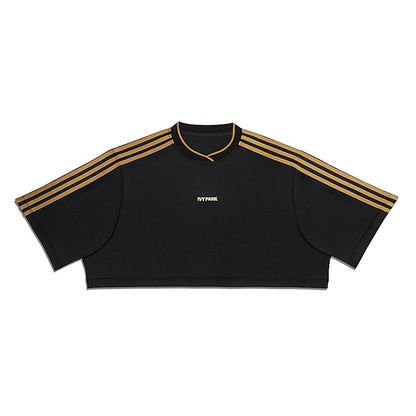 adidas Ivy Park 3-Stripes Crop Tee Black