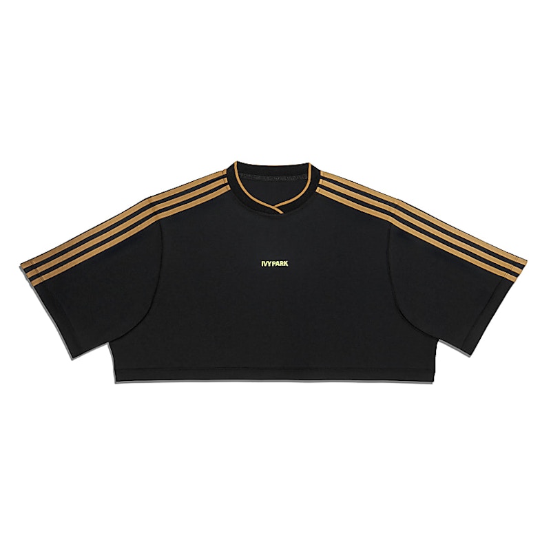 adidas Ivy Park 3-Stripes Crop Tee Black