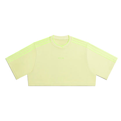 adidas Ivy Park 3-Stripes Crop Tee Yellow Tint