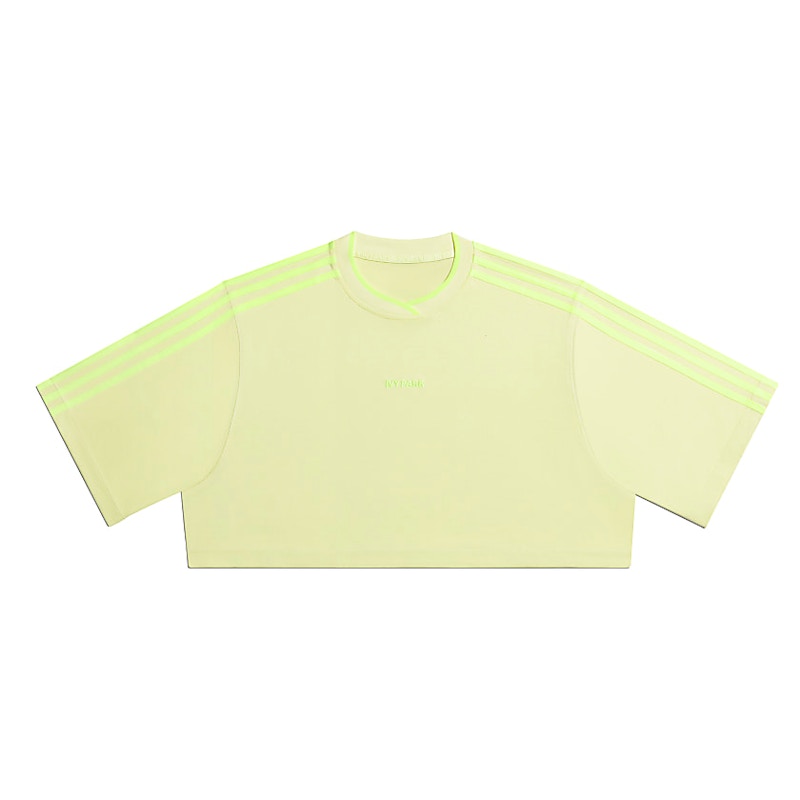 adidas Ivy Park 3-Stripes Crop Tee Yellow Tint