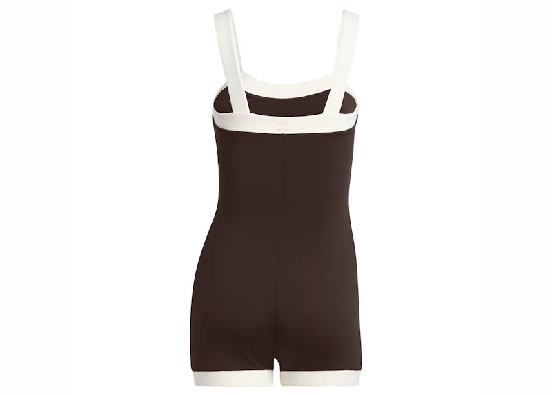 adidas Ivy Park 60S Swim Unitard Dark Brown/Cream White