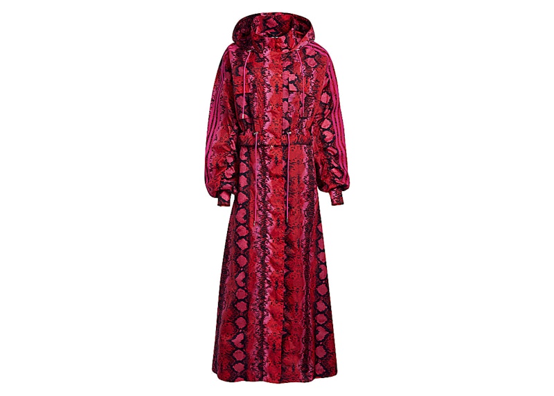 adidas Ivy Park Allover Print Long Convertible Jacket Red/Black