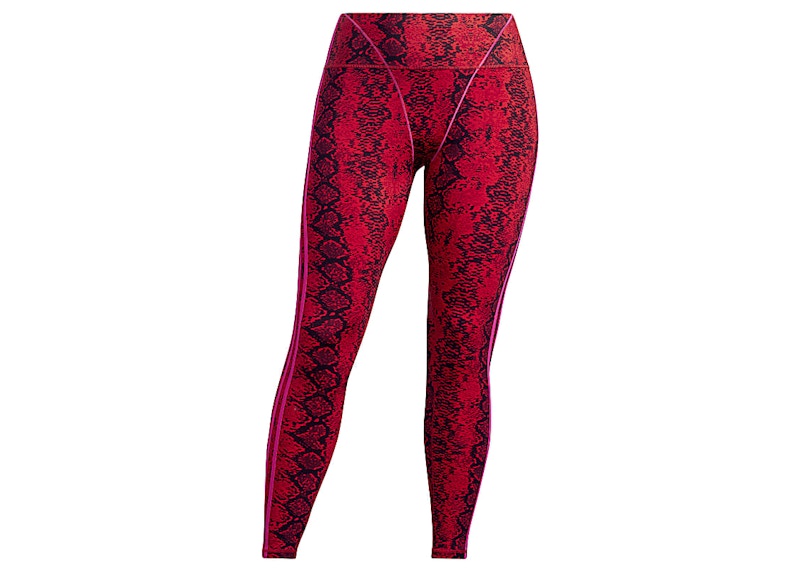 adidas Ivy Park Allover Print Tights (Plus Size) Red/Black
