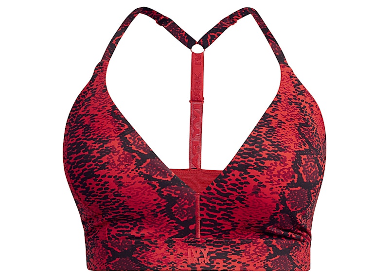 adidas Ivy Park Allover Print Triangle Bra 2.0 (Plus Size) Red/Black