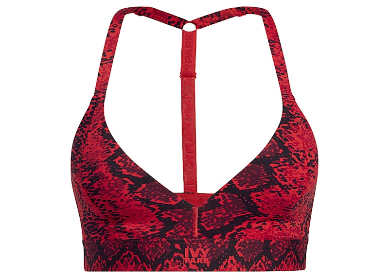 adidas Ivy Park Allover Print Triangle Bra 2.0 Red/Black