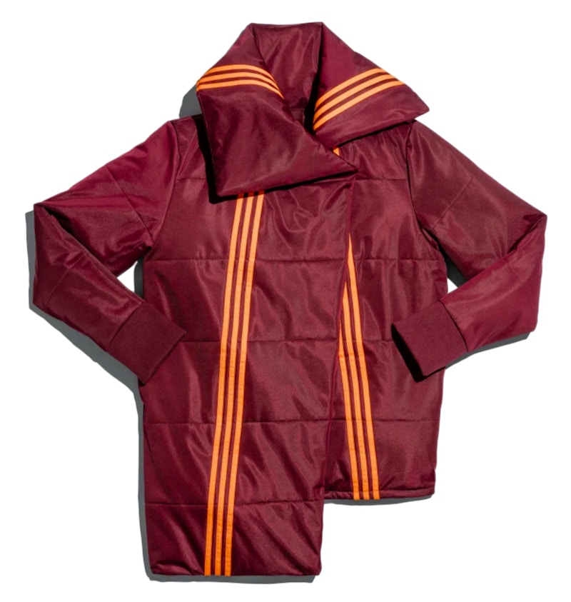 adidas Ivy Park Asymmetrical Jacket Maroon/Solar Orange