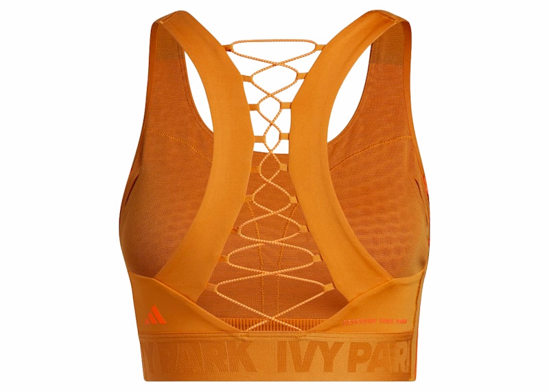 adidas Ivy Park Back Lace-Up Bra Focus Orange