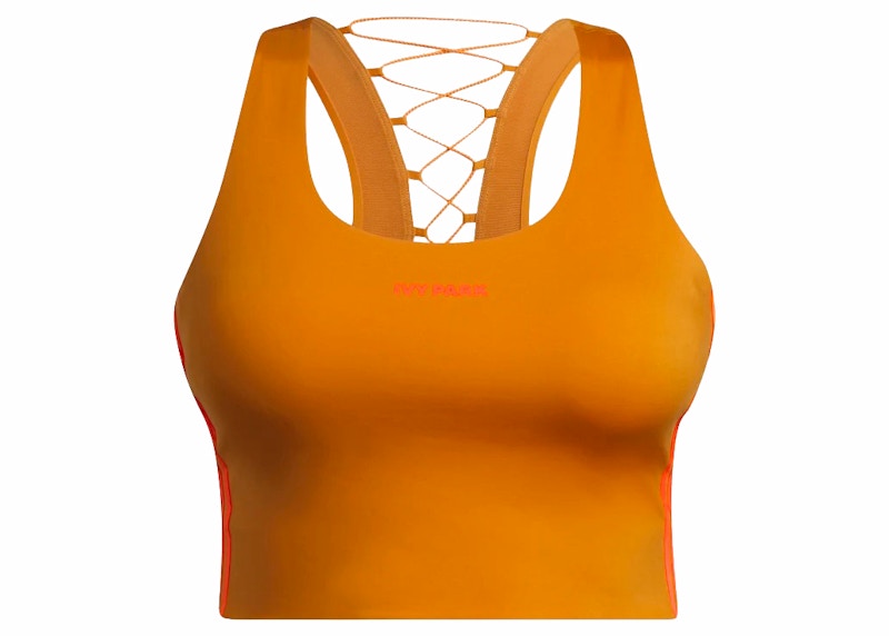 adidas Ivy Park Back Lace-Up Bra (Plus Size) Focus Orange