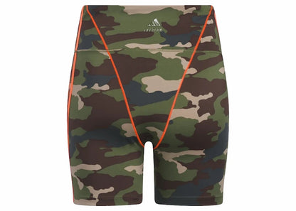 adidas Ivy Park Bike Shorts 9-Inch AOP Camo/Solar Orange