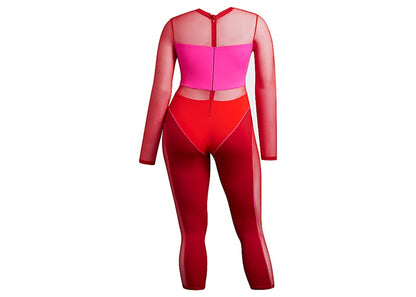 adidas Ivy Park Blocked Catsuit (Plus Size) Power Red/Shock Pink/Red