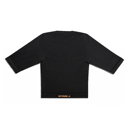 adidas Ivy Park Circular Knit Crop Top Black