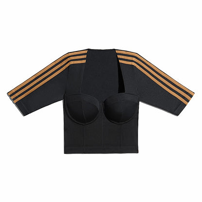 adidas Ivy Park Circular Knit Crop Top Black