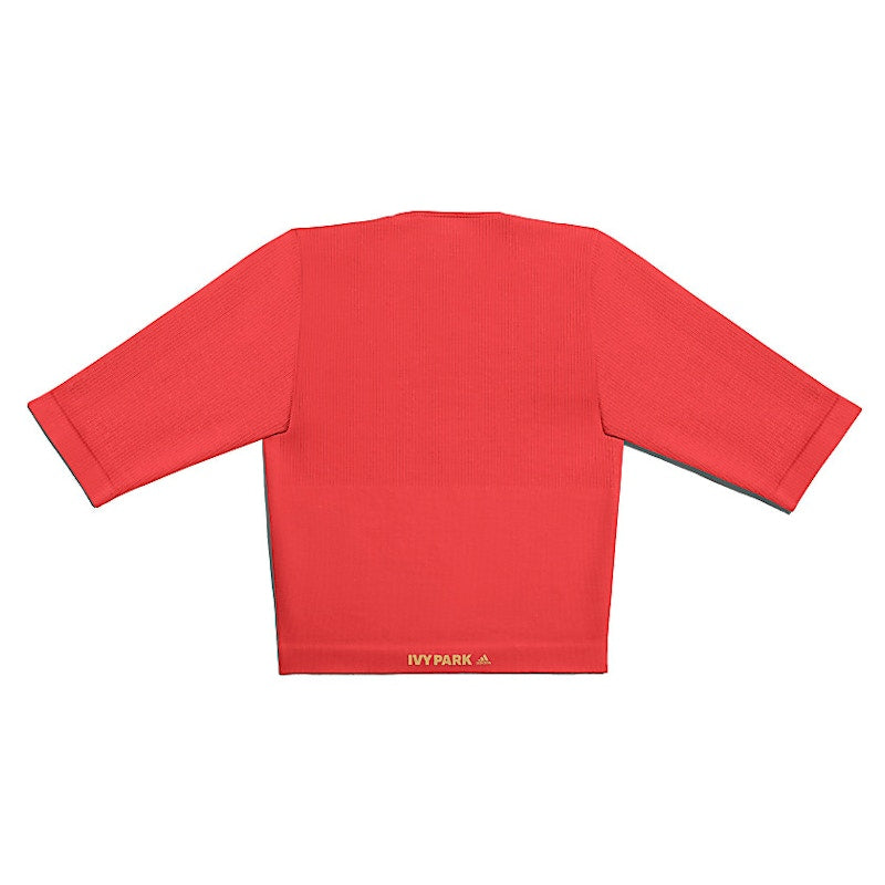 adidas Ivy Park Circular Knit Crop Top Real Coral