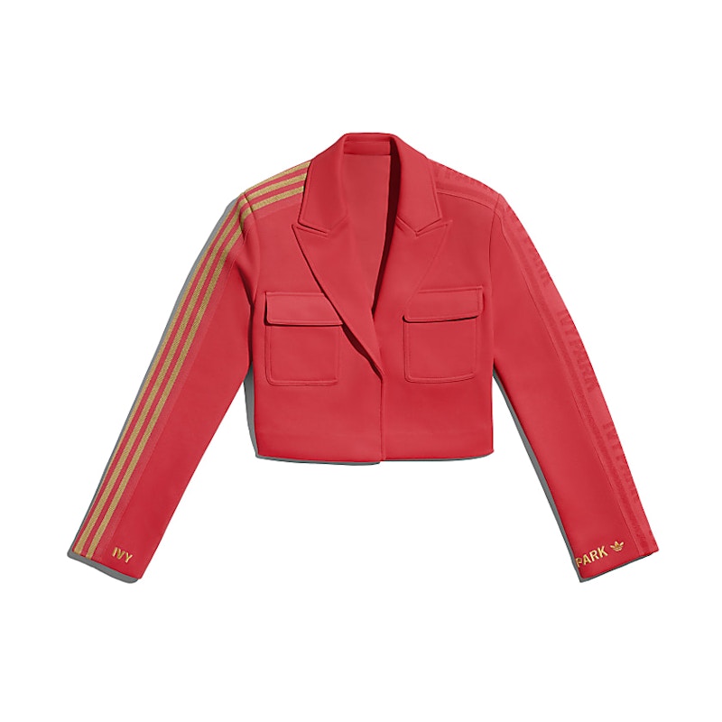 adidas Ivy Park Crop Suit Jacket (Plus Size) Real Coral