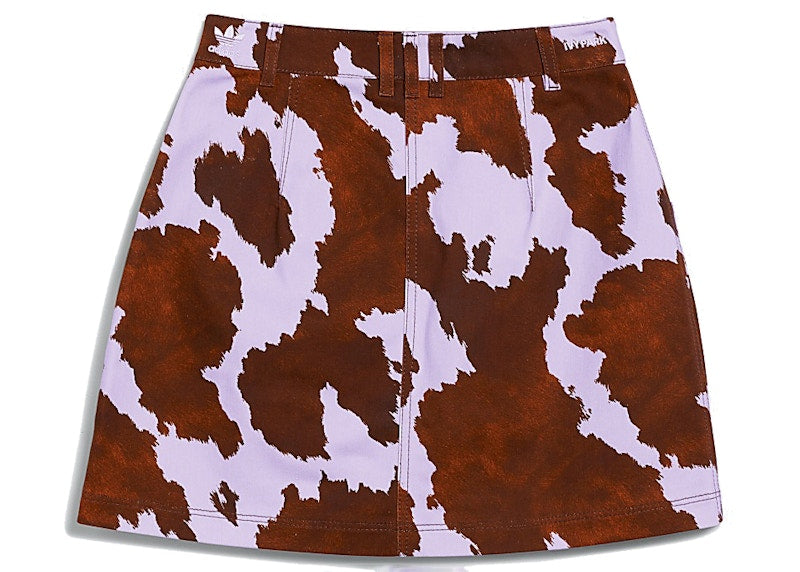 adidas Ivy Park Denim Cow-Print Skirt AOP Cow Hide/Purple Glow